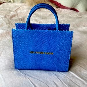 Brandon Blackwood Aqua Blue Python Snakeskin ESR Tote
